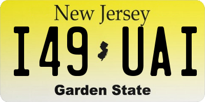 NJ license plate I49UAI