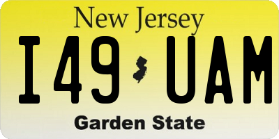 NJ license plate I49UAM