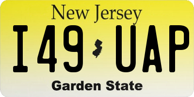 NJ license plate I49UAP