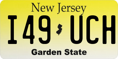 NJ license plate I49UCH