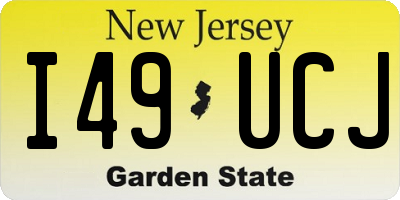 NJ license plate I49UCJ