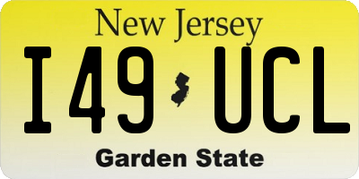 NJ license plate I49UCL