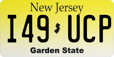 NJ license plate I49UCP
