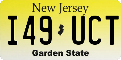 NJ license plate I49UCT