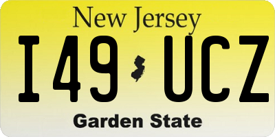 NJ license plate I49UCZ