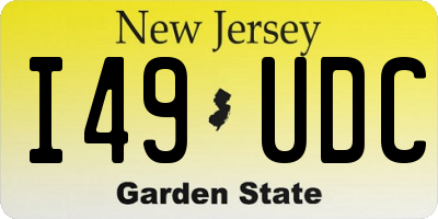 NJ license plate I49UDC
