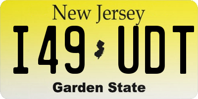 NJ license plate I49UDT