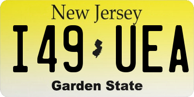 NJ license plate I49UEA