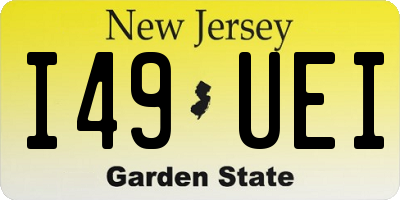 NJ license plate I49UEI