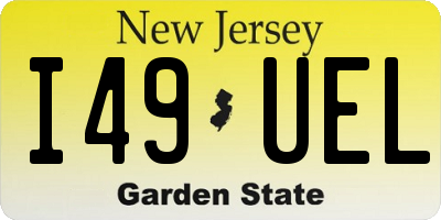 NJ license plate I49UEL