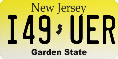 NJ license plate I49UER