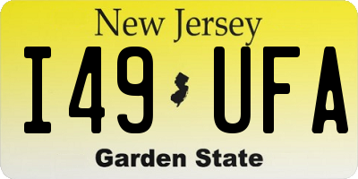 NJ license plate I49UFA