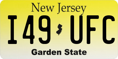 NJ license plate I49UFC