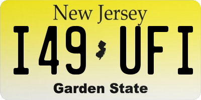 NJ license plate I49UFI