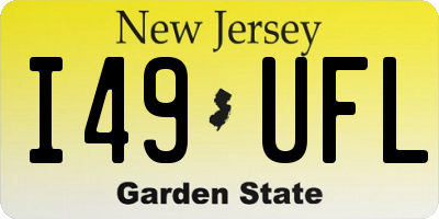 NJ license plate I49UFL