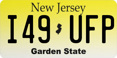 NJ license plate I49UFP
