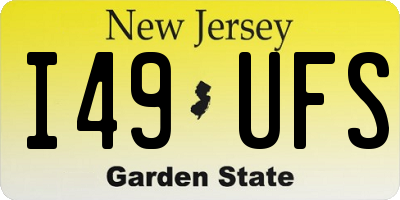 NJ license plate I49UFS