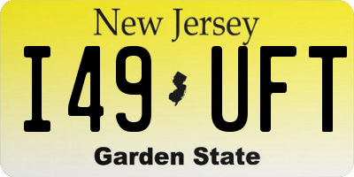 NJ license plate I49UFT