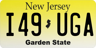 NJ license plate I49UGA