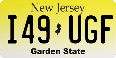 NJ license plate I49UGF