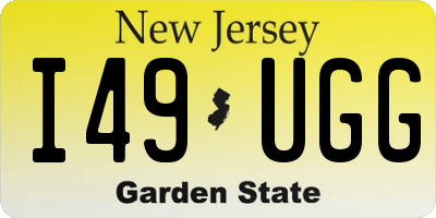 NJ license plate I49UGG