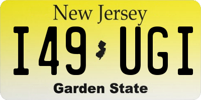NJ license plate I49UGI