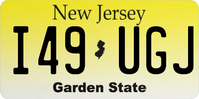 NJ license plate I49UGJ