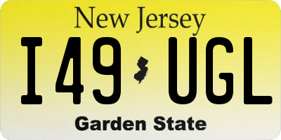 NJ license plate I49UGL