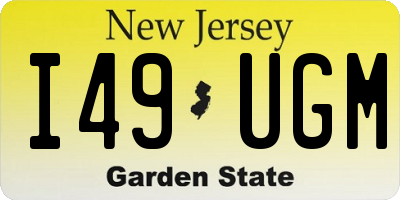 NJ license plate I49UGM