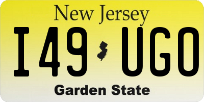 NJ license plate I49UGO