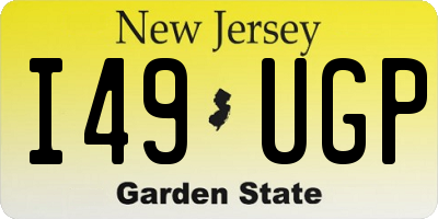 NJ license plate I49UGP