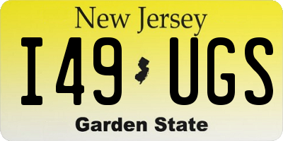 NJ license plate I49UGS