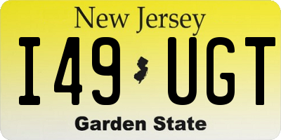 NJ license plate I49UGT