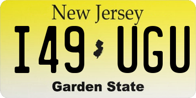 NJ license plate I49UGU