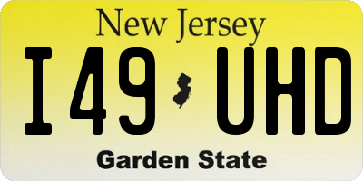 NJ license plate I49UHD