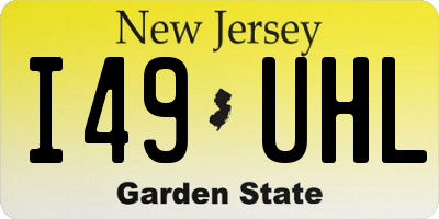 NJ license plate I49UHL