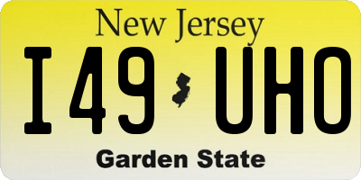 NJ license plate I49UHO