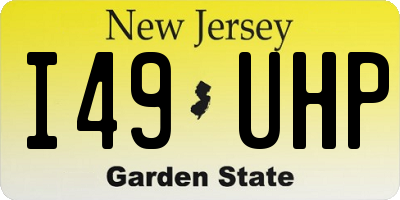 NJ license plate I49UHP