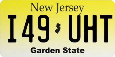 NJ license plate I49UHT