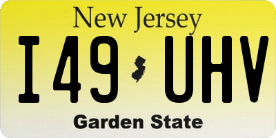 NJ license plate I49UHV