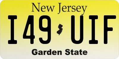 NJ license plate I49UIF