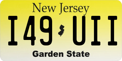 NJ license plate I49UII