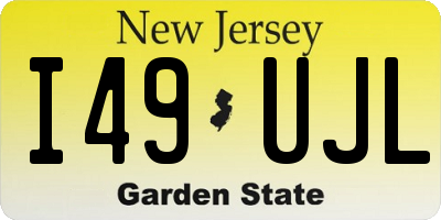 NJ license plate I49UJL