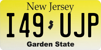 NJ license plate I49UJP