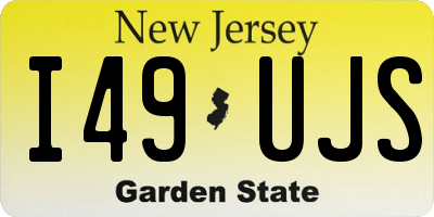 NJ license plate I49UJS