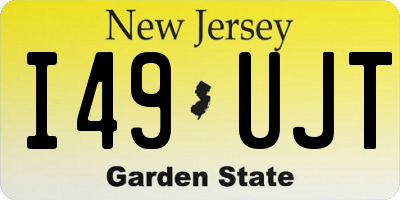 NJ license plate I49UJT