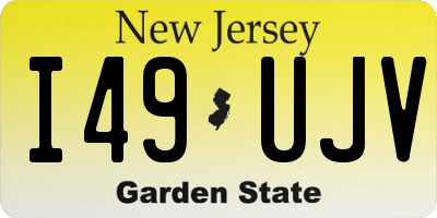 NJ license plate I49UJV