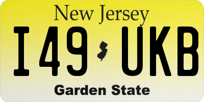 NJ license plate I49UKB