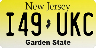 NJ license plate I49UKC