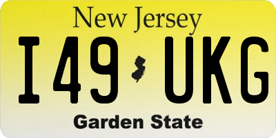 NJ license plate I49UKG